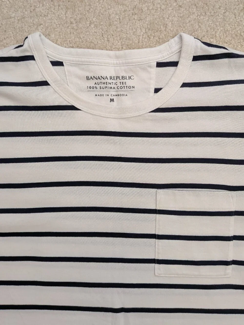 Banana Republic striped shirt medium supima cotton
